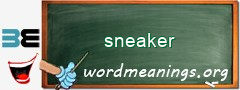 WordMeaning blackboard for sneaker